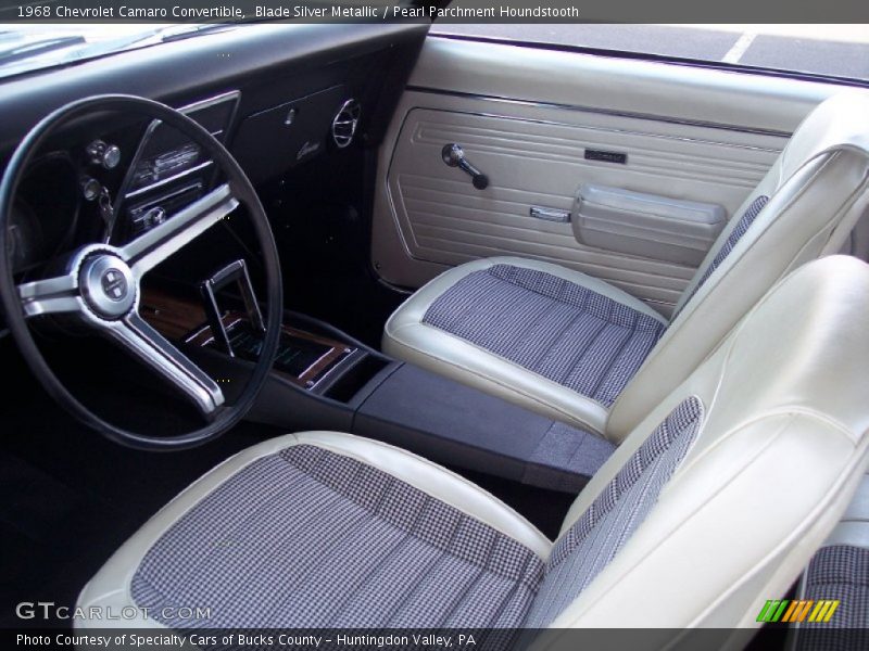 Pearl Parchment Houndstooth Interior - 1968 Camaro Convertible 