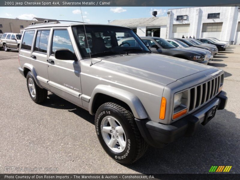 Silverstone Metallic / Camel 2001 Jeep Cherokee Sport 4x4