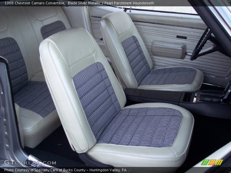  1968 Camaro Convertible Pearl Parchment Houndstooth Interior