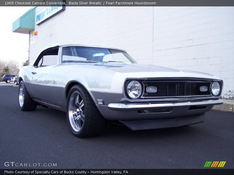 Blade Silver Metallic / Pearl Parchment Houndstooth 1968 Chevrolet Camaro Convertible