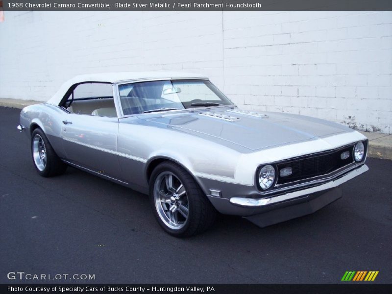 Blade Silver Metallic / Pearl Parchment Houndstooth 1968 Chevrolet Camaro Convertible
