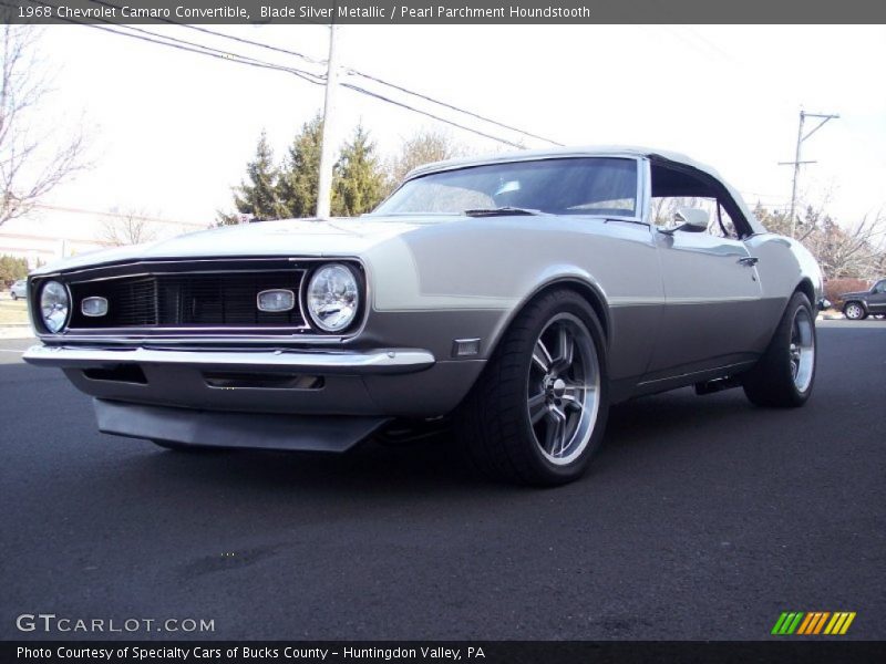 Blade Silver Metallic / Pearl Parchment Houndstooth 1968 Chevrolet Camaro Convertible