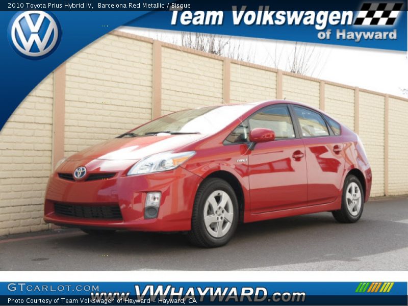 Barcelona Red Metallic / Bisque 2010 Toyota Prius Hybrid IV