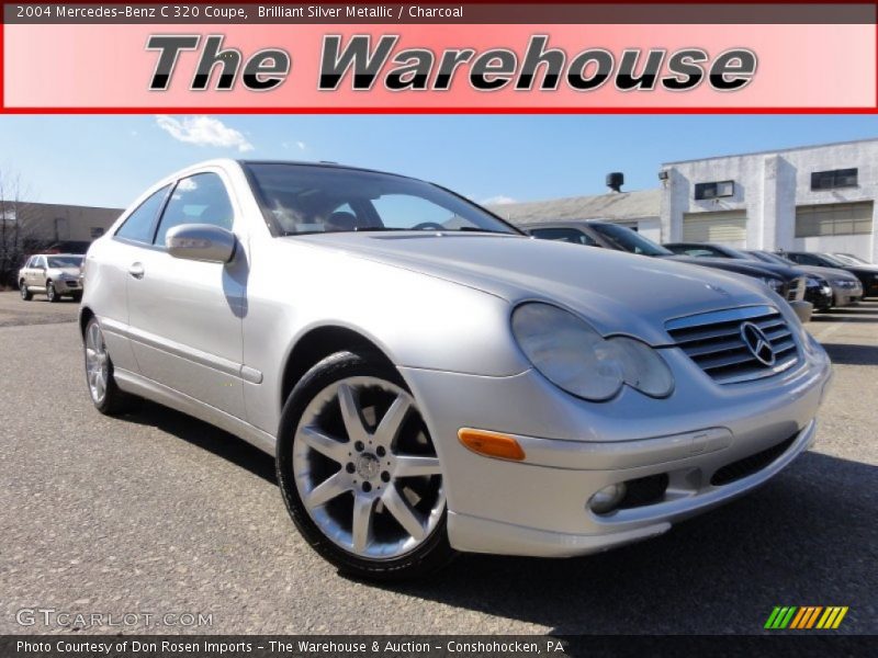 Brilliant Silver Metallic / Charcoal 2004 Mercedes-Benz C 320 Coupe