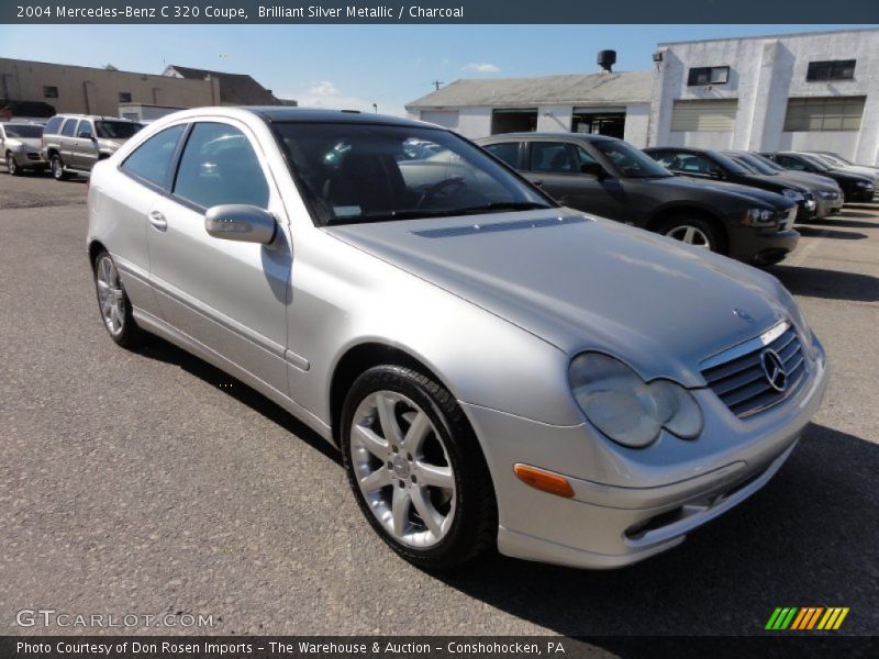Brilliant Silver Metallic / Charcoal 2004 Mercedes-Benz C 320 Coupe