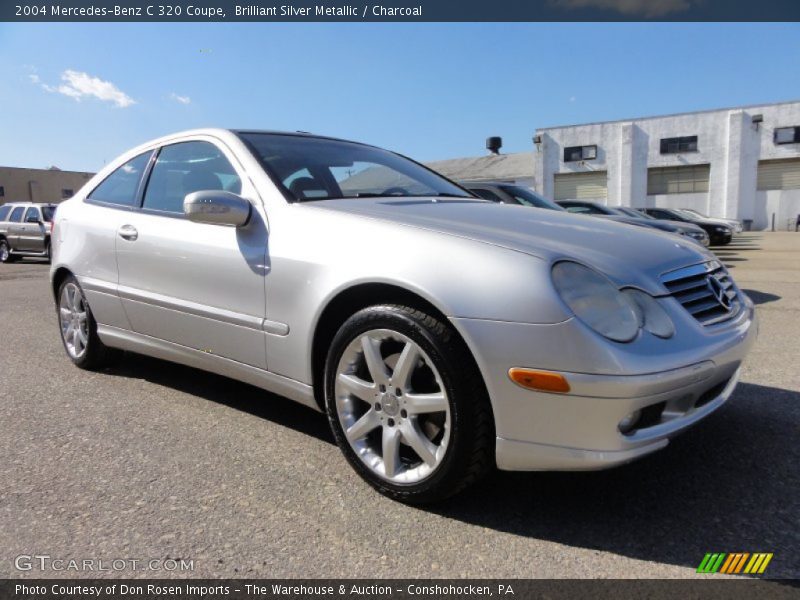 Brilliant Silver Metallic / Charcoal 2004 Mercedes-Benz C 320 Coupe