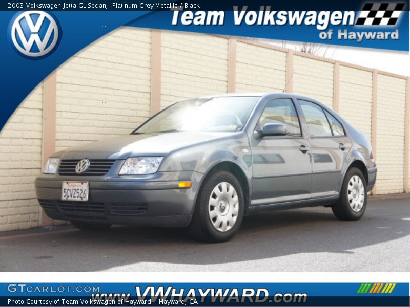 Platinum Grey Metallic / Black 2003 Volkswagen Jetta GL Sedan