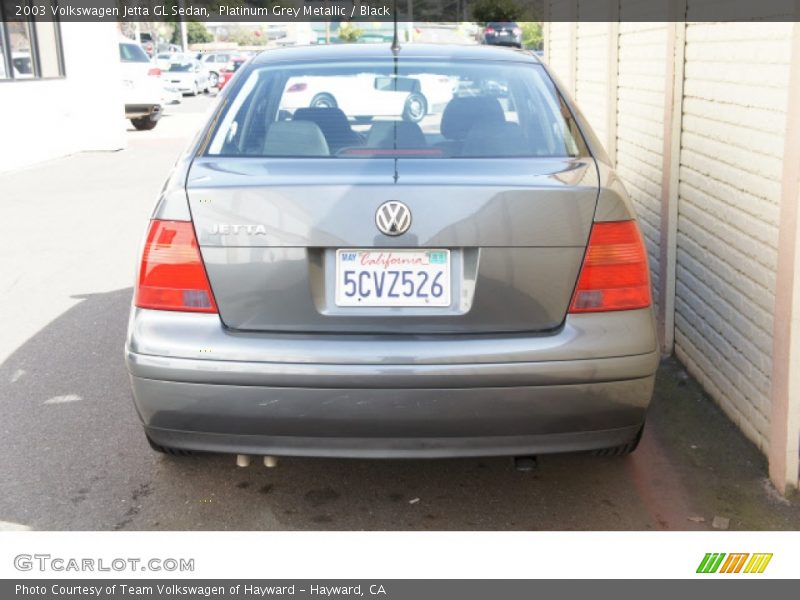 Platinum Grey Metallic / Black 2003 Volkswagen Jetta GL Sedan