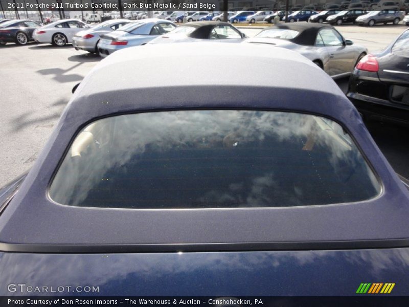 Dark Blue Metallic / Sand Beige 2011 Porsche 911 Turbo S Cabriolet