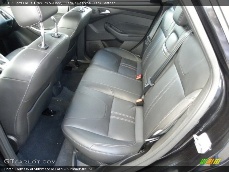 Black / Charcoal Black Leather 2012 Ford Focus Titanium 5-Door