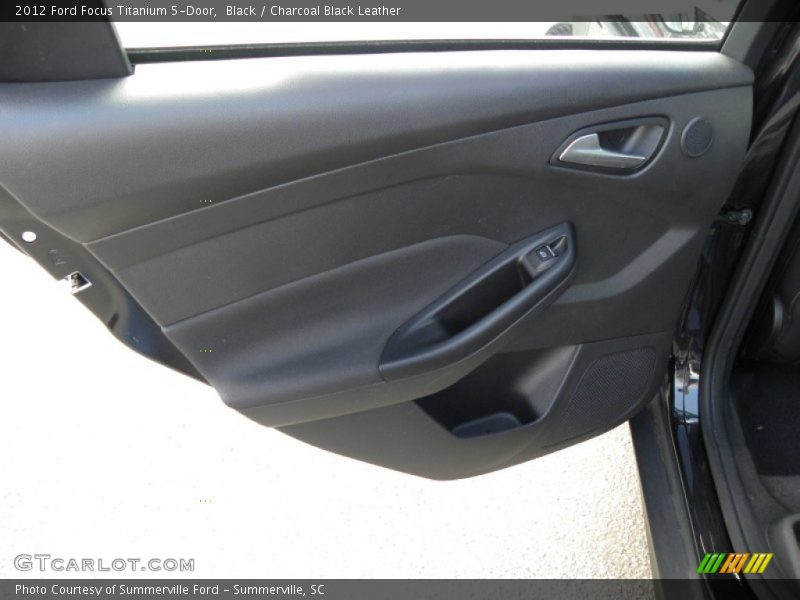 Black / Charcoal Black Leather 2012 Ford Focus Titanium 5-Door