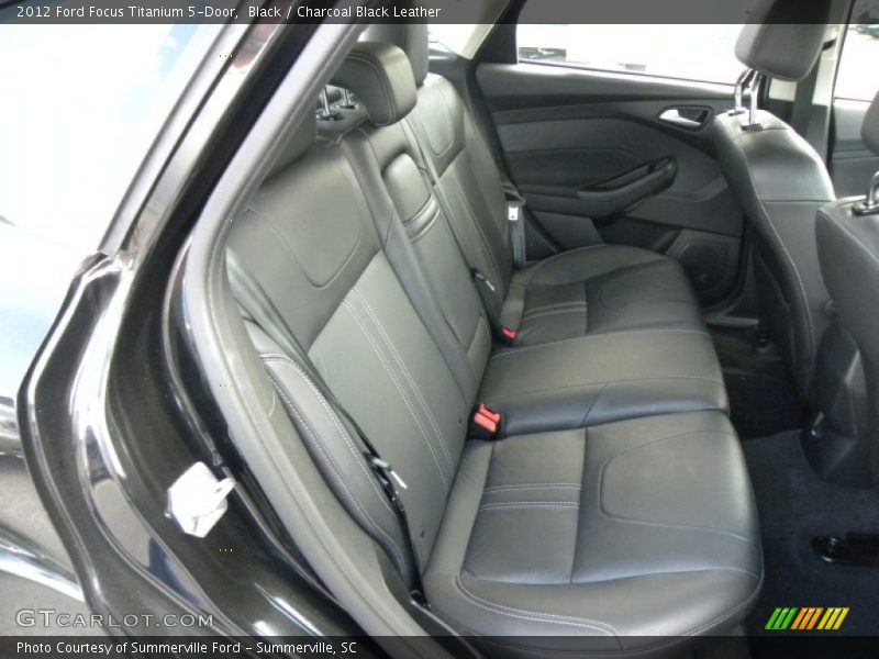 Black / Charcoal Black Leather 2012 Ford Focus Titanium 5-Door