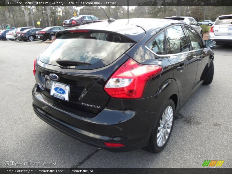 Black / Charcoal Black Leather 2012 Ford Focus Titanium 5-Door