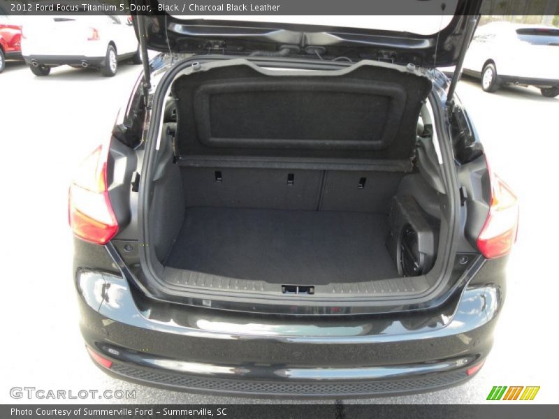 Black / Charcoal Black Leather 2012 Ford Focus Titanium 5-Door
