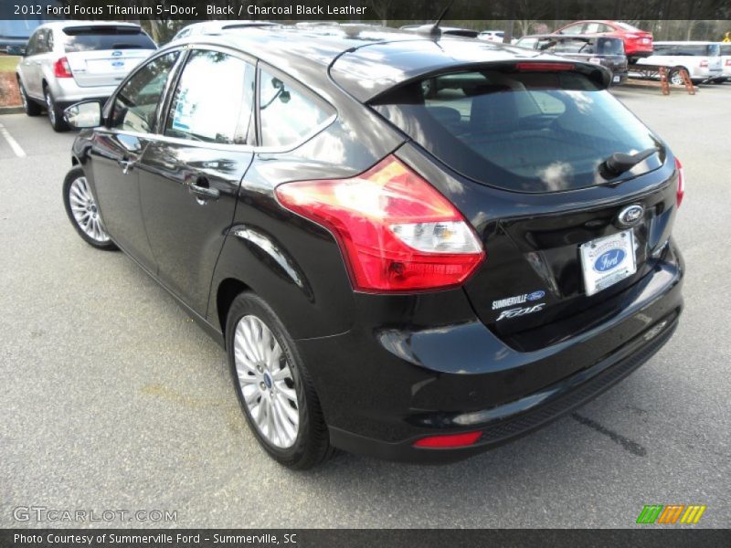 Black / Charcoal Black Leather 2012 Ford Focus Titanium 5-Door