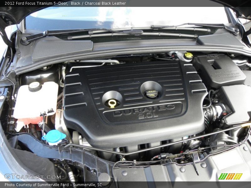 Black / Charcoal Black Leather 2012 Ford Focus Titanium 5-Door