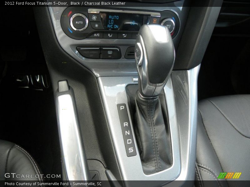 Black / Charcoal Black Leather 2012 Ford Focus Titanium 5-Door