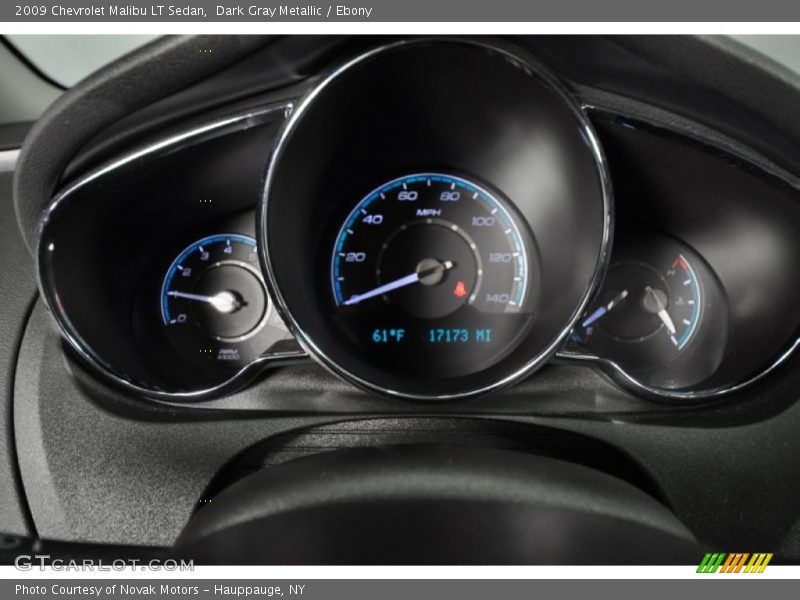 Dark Gray Metallic / Ebony 2009 Chevrolet Malibu LT Sedan