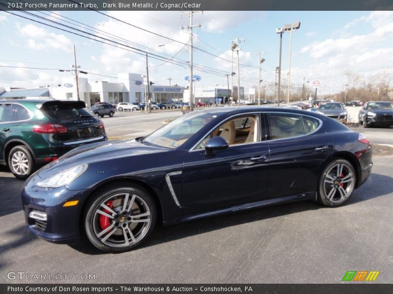 Dark Blue Metallic / Cognac/Cedar 2012 Porsche Panamera Turbo