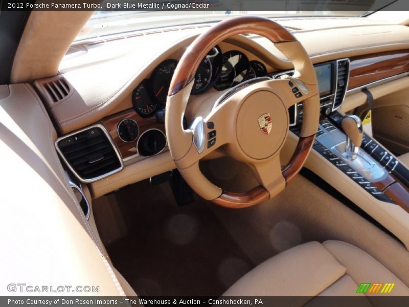 Dark Blue Metallic / Cognac/Cedar 2012 Porsche Panamera Turbo