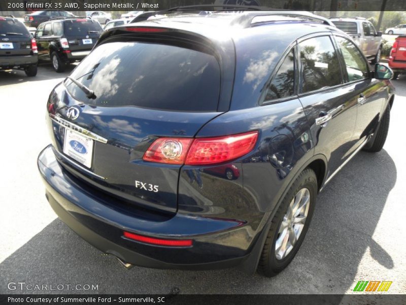 Sapphire Metallic / Wheat 2008 Infiniti FX 35 AWD