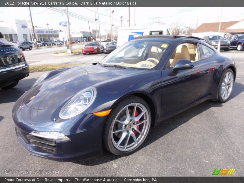 Dark Blue Metallic / Luxor Beige 2012 Porsche New 911 Carrera S Coupe