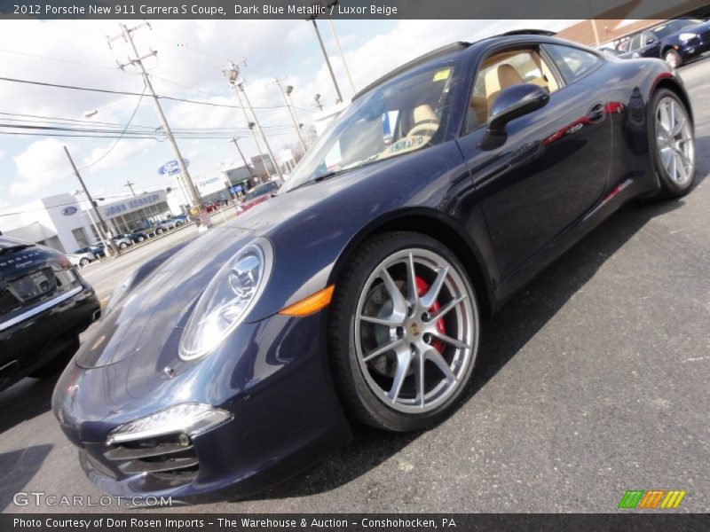 Dark Blue Metallic / Luxor Beige 2012 Porsche New 911 Carrera S Coupe