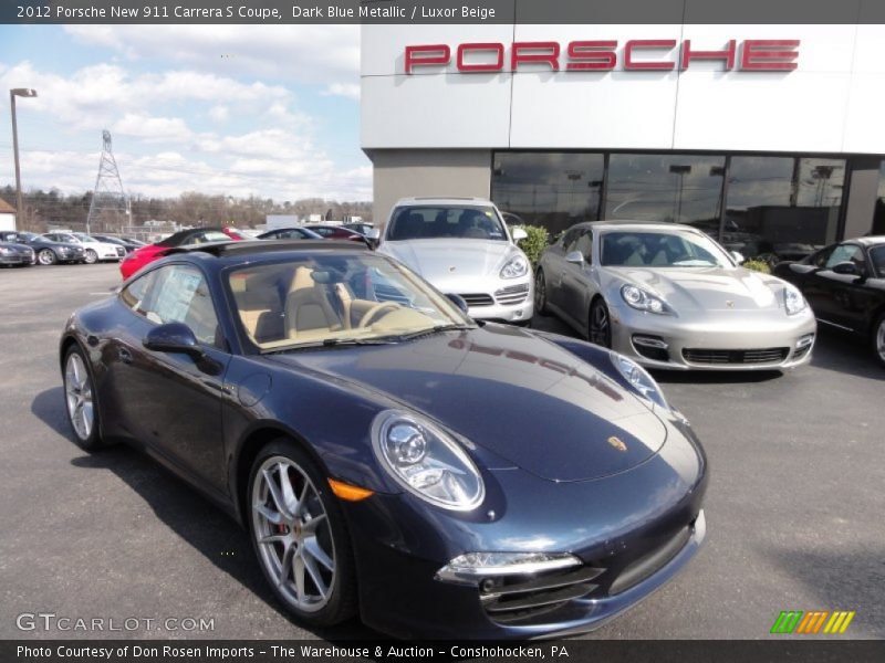 Dark Blue Metallic / Luxor Beige 2012 Porsche New 911 Carrera S Coupe