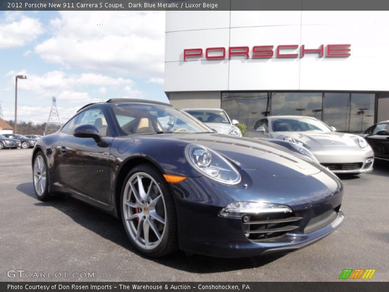 Dark Blue Metallic / Luxor Beige 2012 Porsche New 911 Carrera S Coupe