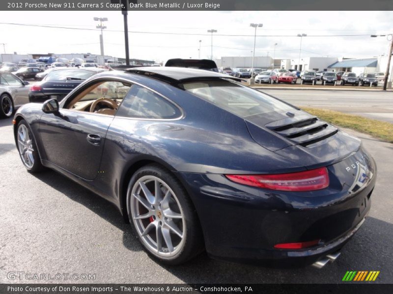 Dark Blue Metallic / Luxor Beige 2012 Porsche New 911 Carrera S Coupe