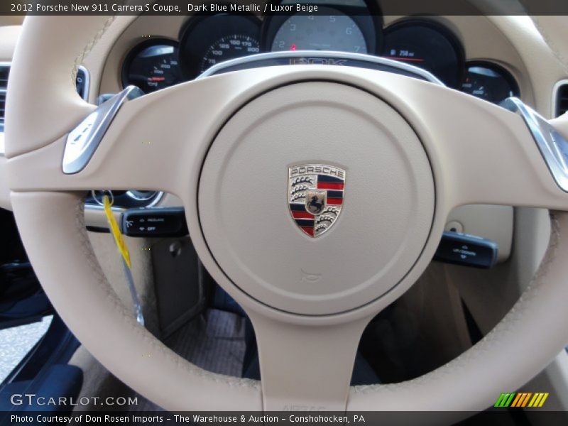 Dark Blue Metallic / Luxor Beige 2012 Porsche New 911 Carrera S Coupe