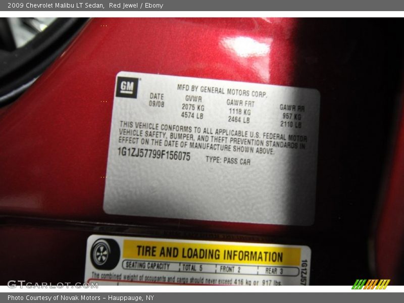 Red Jewel / Ebony 2009 Chevrolet Malibu LT Sedan