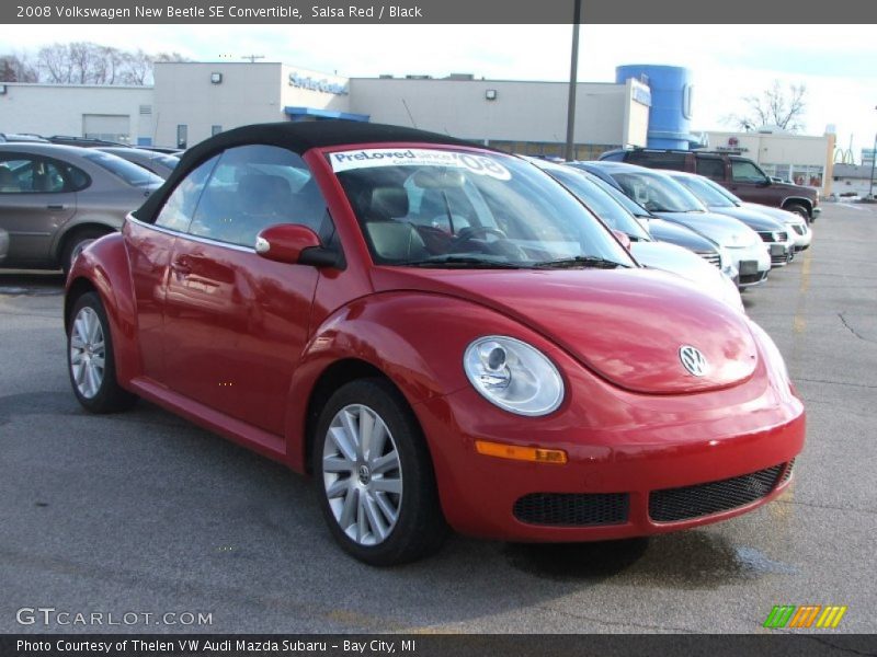 Salsa Red / Black 2008 Volkswagen New Beetle SE Convertible