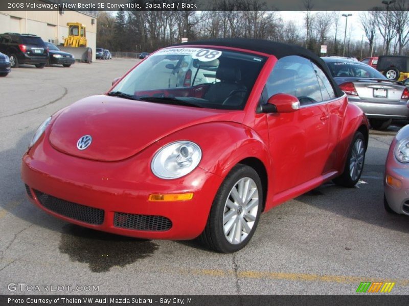 Salsa Red / Black 2008 Volkswagen New Beetle SE Convertible
