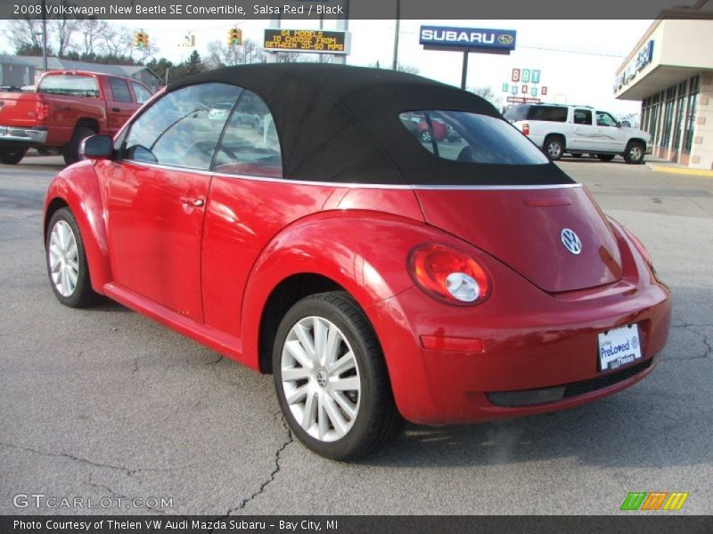 Salsa Red / Black 2008 Volkswagen New Beetle SE Convertible