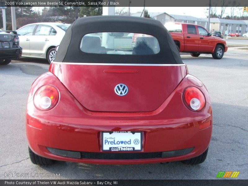 Salsa Red / Black 2008 Volkswagen New Beetle SE Convertible