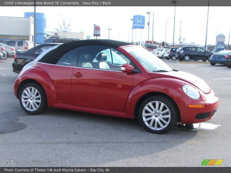 Salsa Red / Black 2008 Volkswagen New Beetle SE Convertible