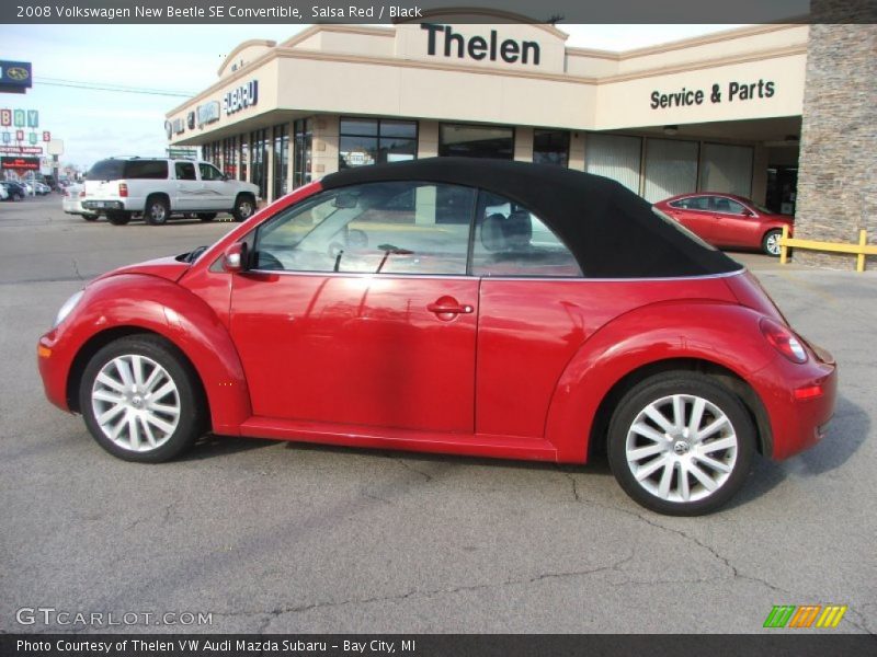 Salsa Red / Black 2008 Volkswagen New Beetle SE Convertible