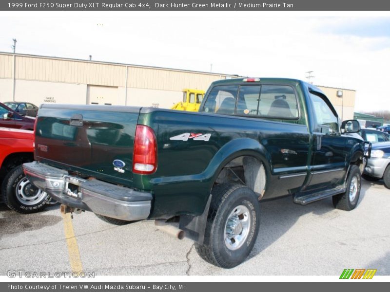 Dark Hunter Green Metallic / Medium Prairie Tan 1999 Ford F250 Super Duty XLT Regular Cab 4x4