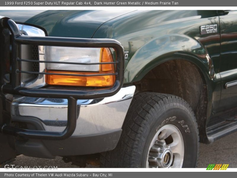 Dark Hunter Green Metallic / Medium Prairie Tan 1999 Ford F250 Super Duty XLT Regular Cab 4x4