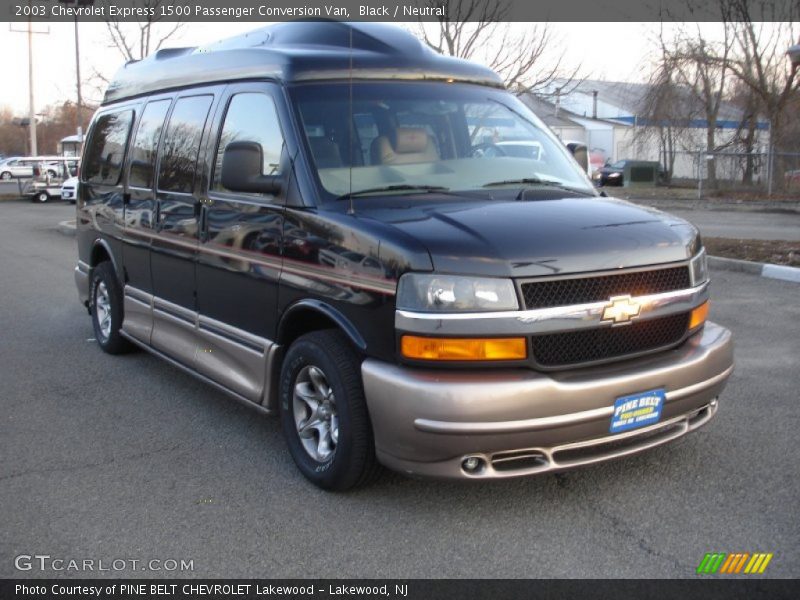 Black / Neutral 2003 Chevrolet Express 1500 Passenger Conversion Van
