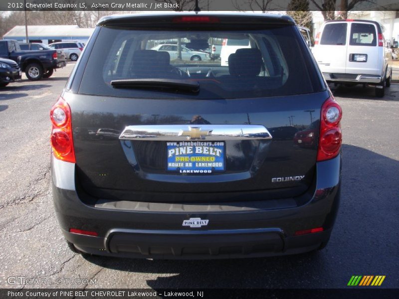 Ashen Gray Metallic / Jet Black 2012 Chevrolet Equinox LS