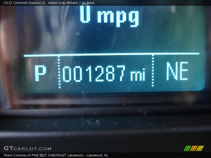 Ashen Gray Metallic / Jet Black 2012 Chevrolet Equinox LS
