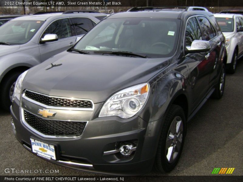 Steel Green Metallic / Jet Black 2012 Chevrolet Equinox LTZ AWD