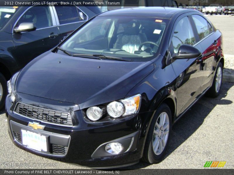 Black / Dark Pewter/Dark Titanium 2012 Chevrolet Sonic LT Sedan