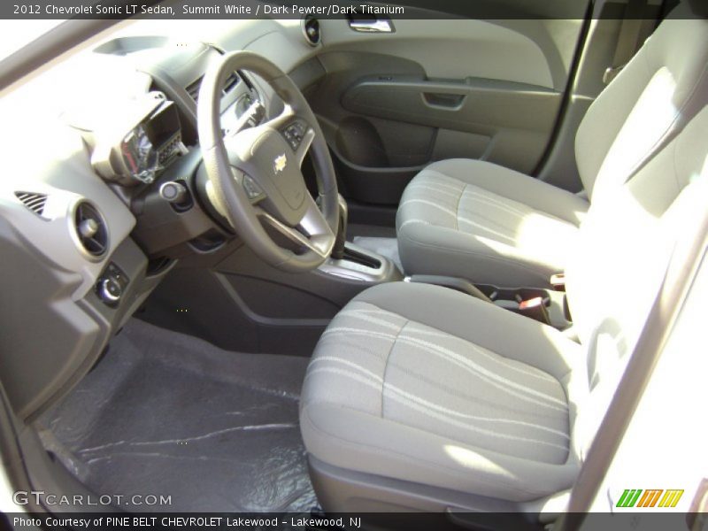 Summit White / Dark Pewter/Dark Titanium 2012 Chevrolet Sonic LT Sedan