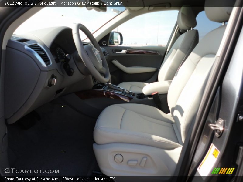 Monsoon Gray Metallic / Light Gray 2012 Audi Q5 3.2 FSI quattro