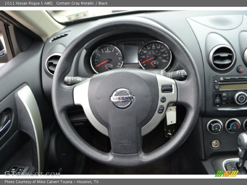 Gotham Gray Metallic / Black 2011 Nissan Rogue S AWD