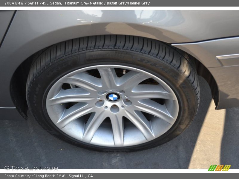 Titanium Grey Metallic / Basalt Grey/Flannel Grey 2004 BMW 7 Series 745Li Sedan
