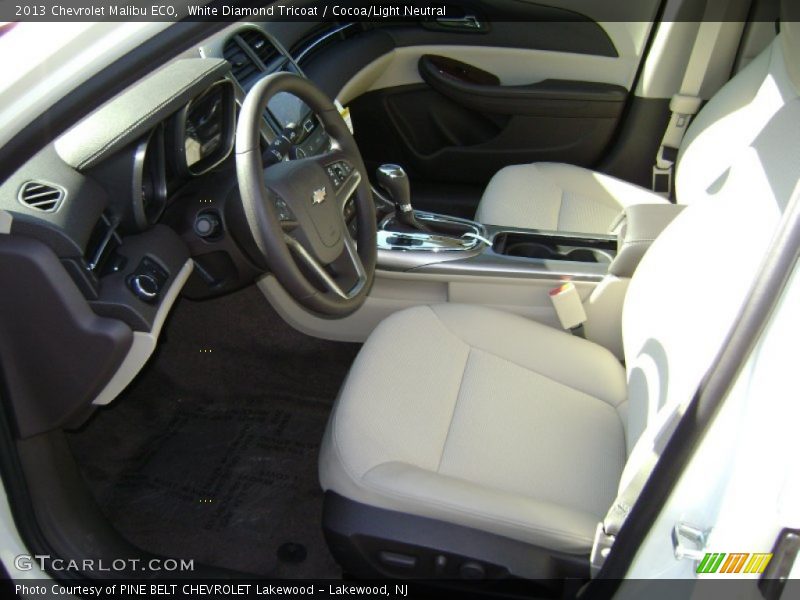 White Diamond Tricoat / Cocoa/Light Neutral 2013 Chevrolet Malibu ECO
